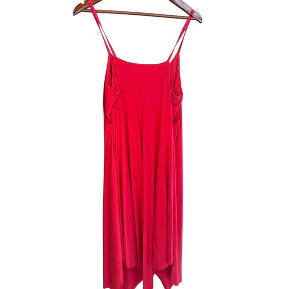 Soma scarf hem midi dress bliss fabric supple soft layers red size L - Picture 5 of 6